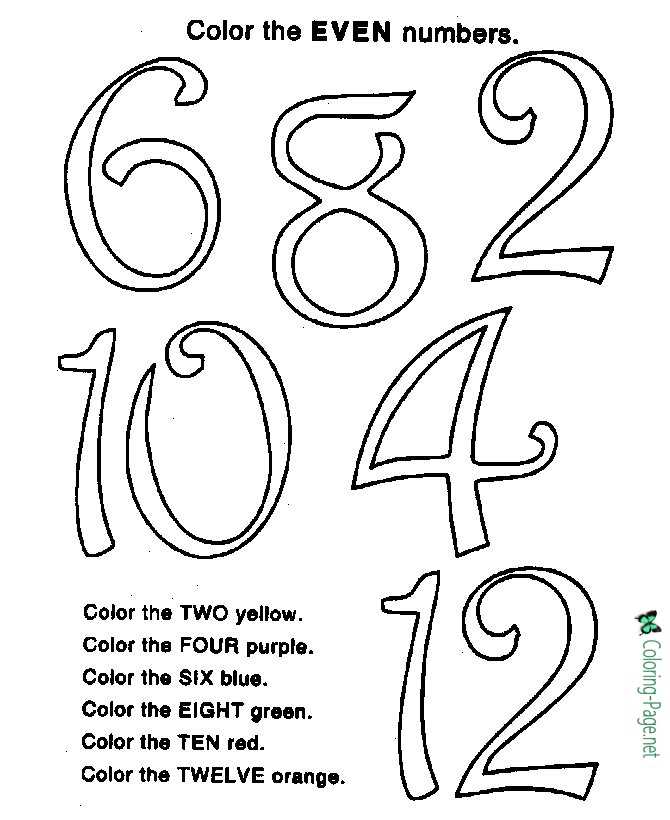 Even Numbers Child Activity Worksheets
