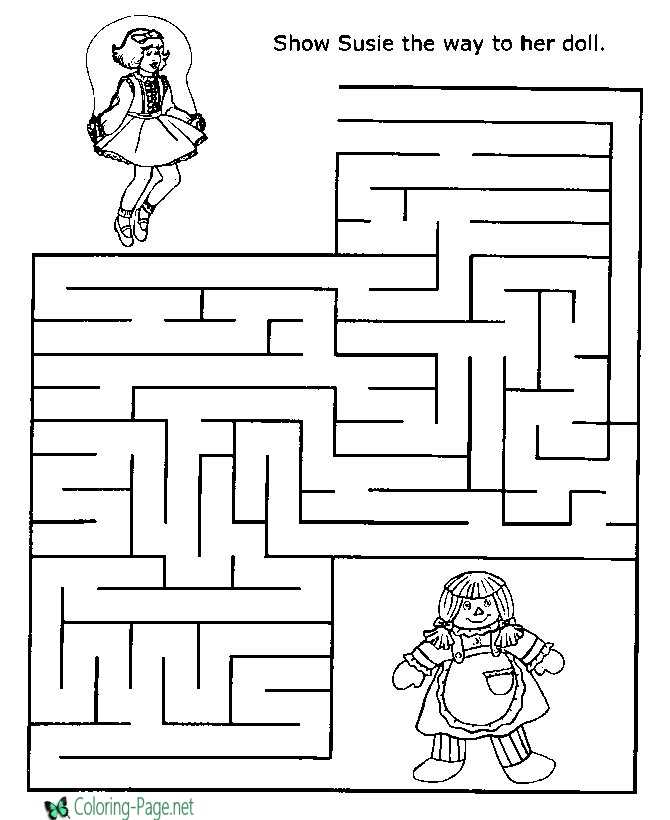 Printable maze