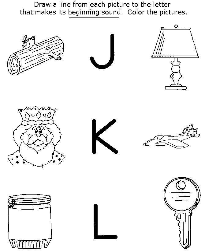 Printable JKL Preschool Worksheets