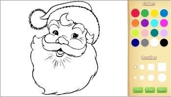 color santa coloring pages online
