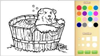 color dog coloring pages online