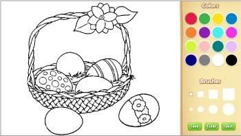 color easter basket coloring pages online