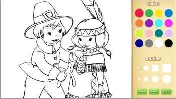color thanksgiving pages online