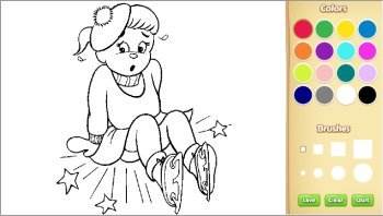 color winter kids coloring pages online