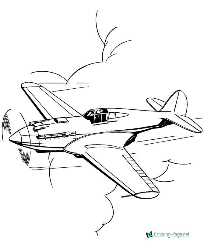 Free printable airplane coloring page