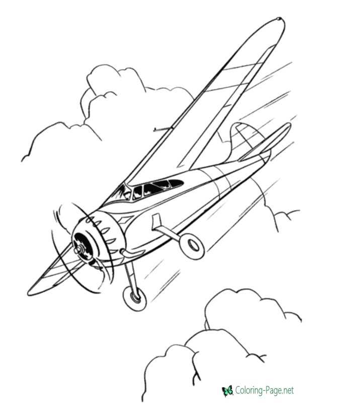 Free cessna airplane coloring page 03