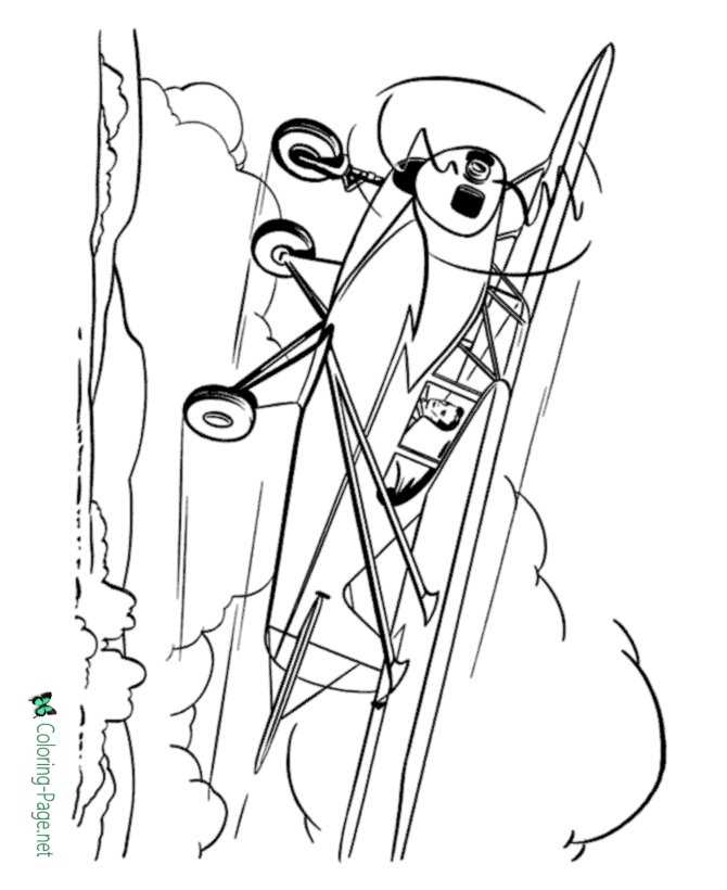 Airplane Coloring Page 04
