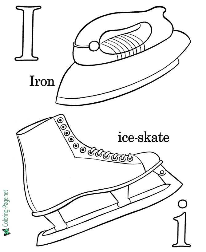 Letter I - Alphabet Coloring Pages