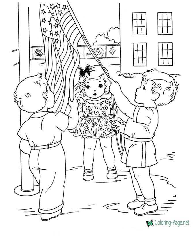 4th July Coloring Pages Fourth Toddlers