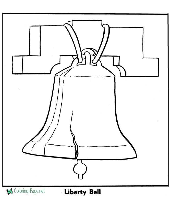 4th of July Coloring Pages - Liberty Bell