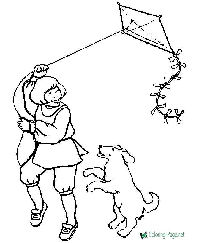 Animal Coloring Pages - Kids and Dog