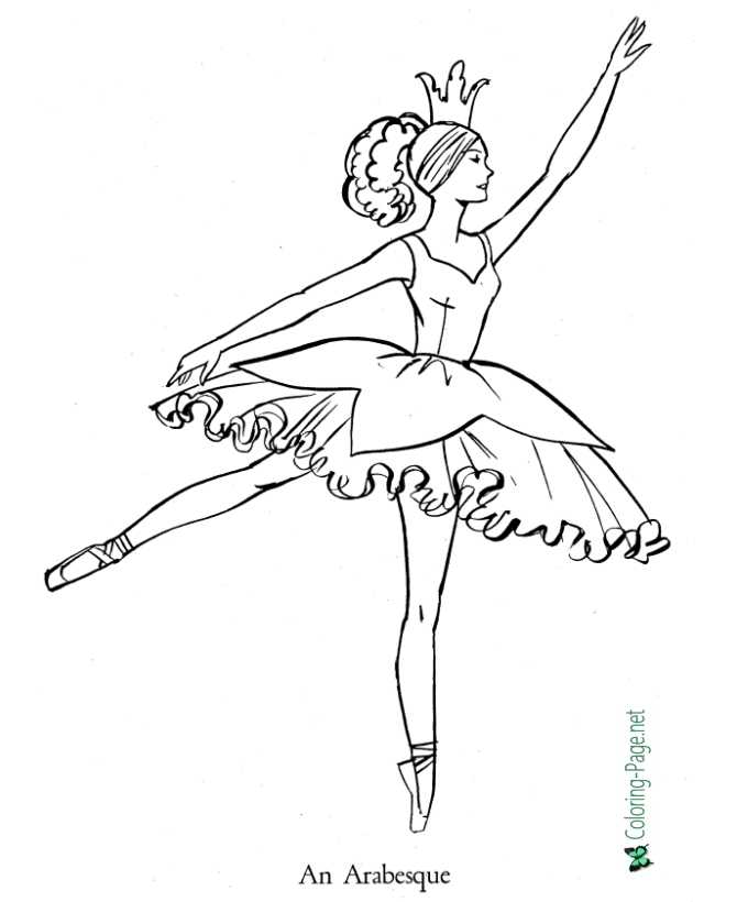 ballet coloring page for children