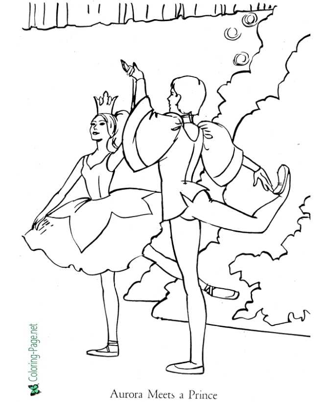 printable ballet coloring page Meet the Prince