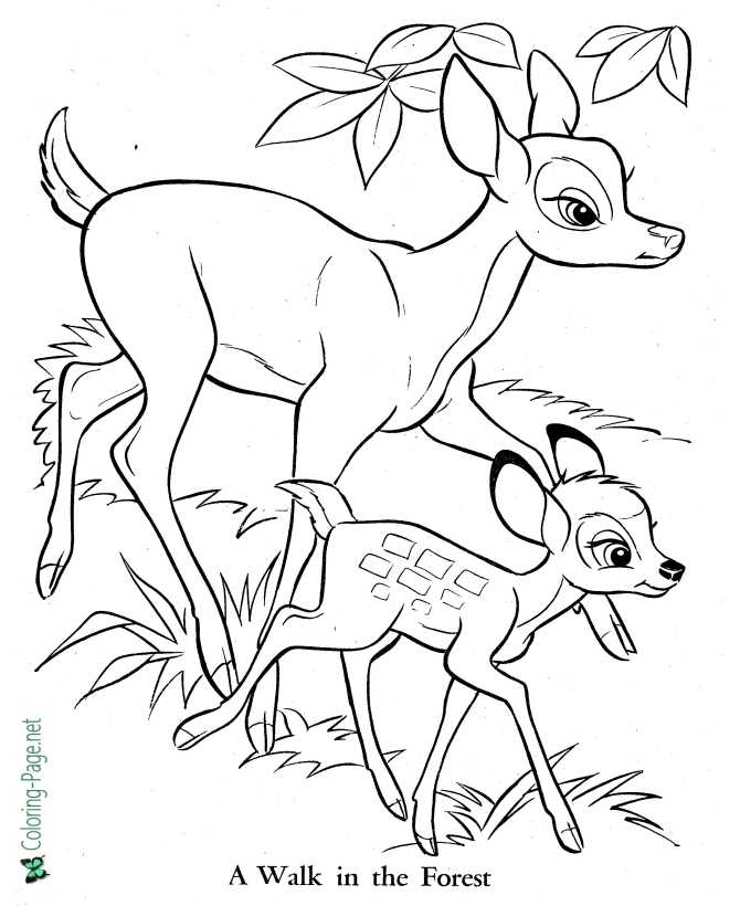 bambi coloring page for children