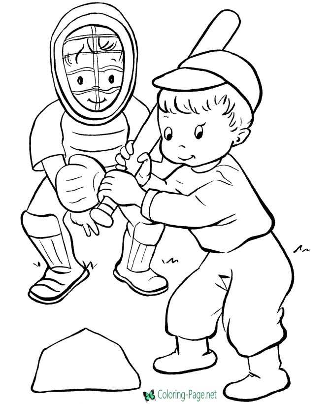 Baseball Coloring Pages - Batter Up!