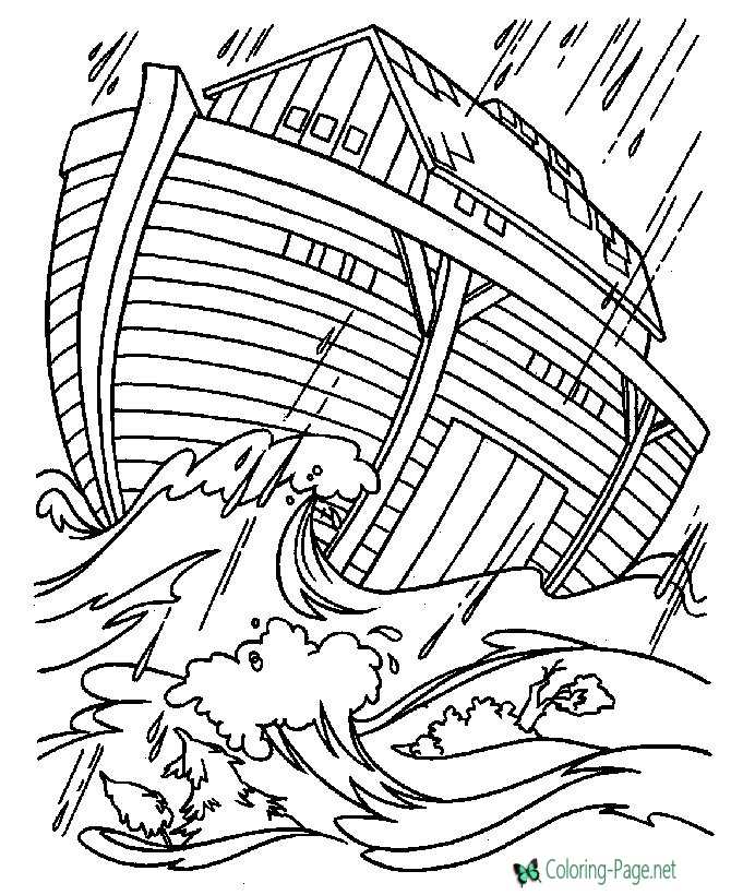 Noahs Ark Bible Coloring Pages