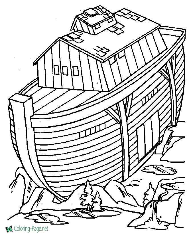 Noahs ark coloring page