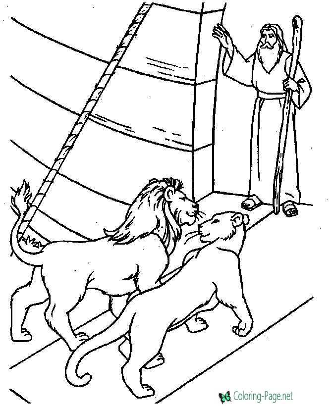 Bible Coloring Page of Noah