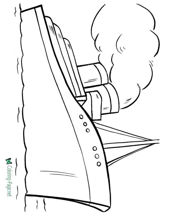 boats coloring page to print