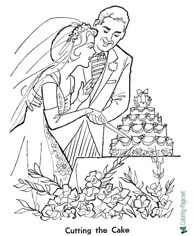 printable wedding bride coloring page