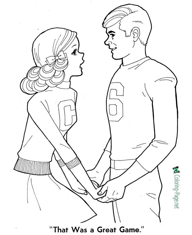 Great Game - cheerleader coloring page
