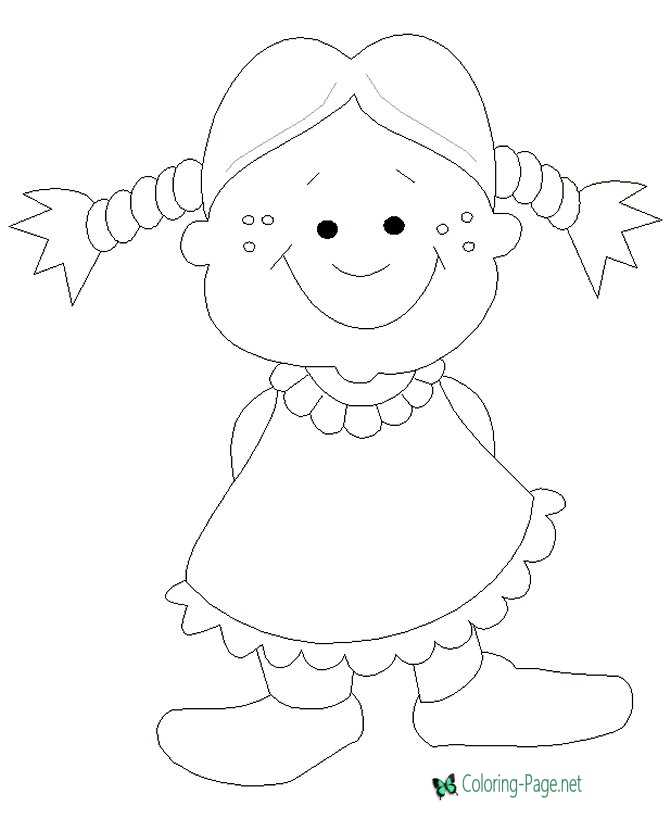 Children Coloring Pages Girl
