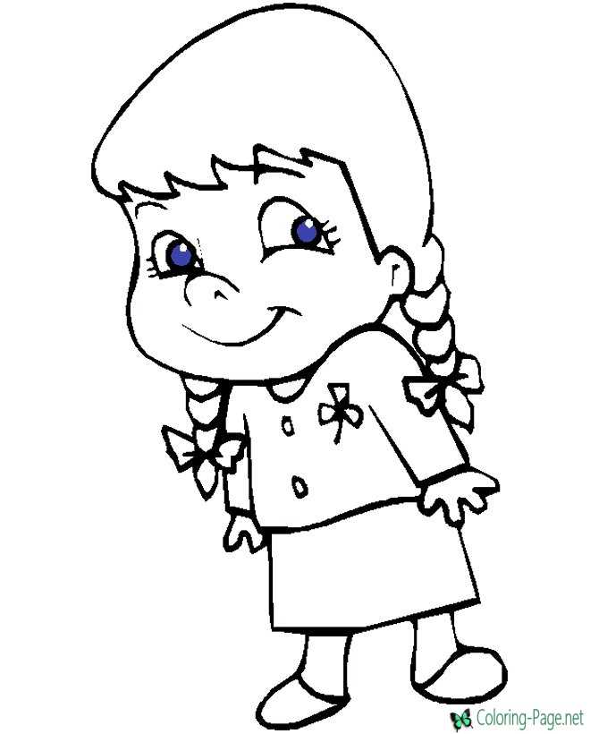 Children Coloring Pages for Girls