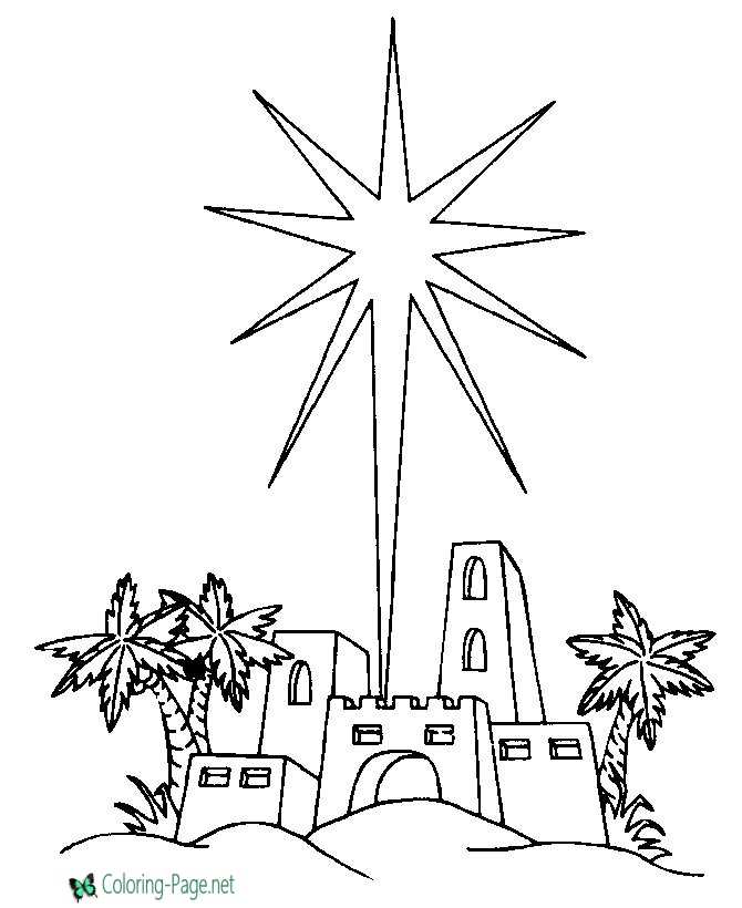 Star of Bethlehem Coloring Pages