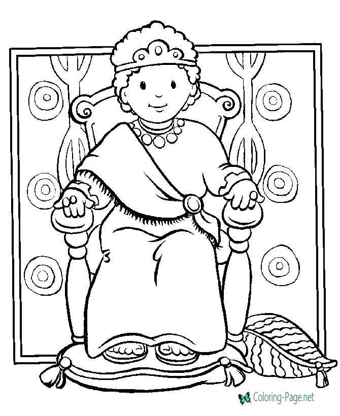 Coloring Pages Boy King David Christian