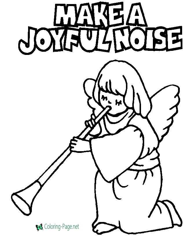 Make Joyful Noise Christian Coloring Pages
