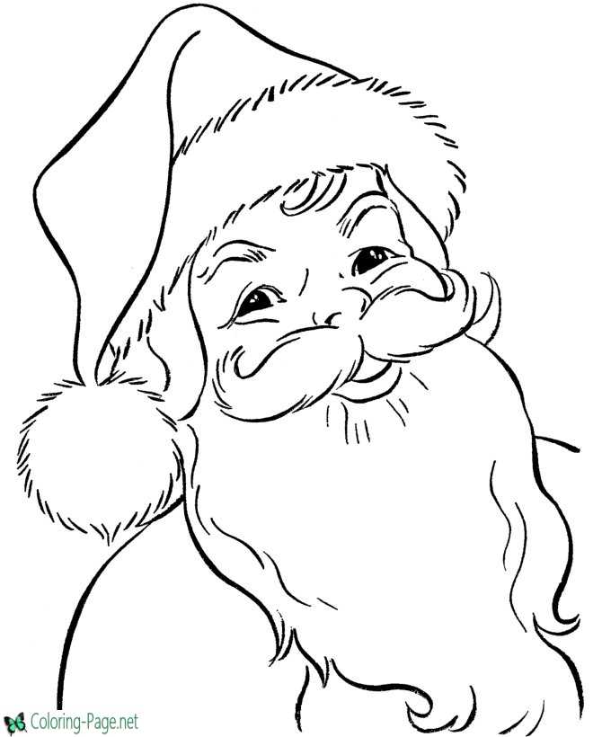 Christmas coloring page - Santa Claus