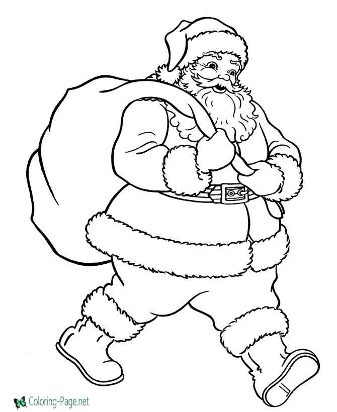 Santa Christmas coloring page