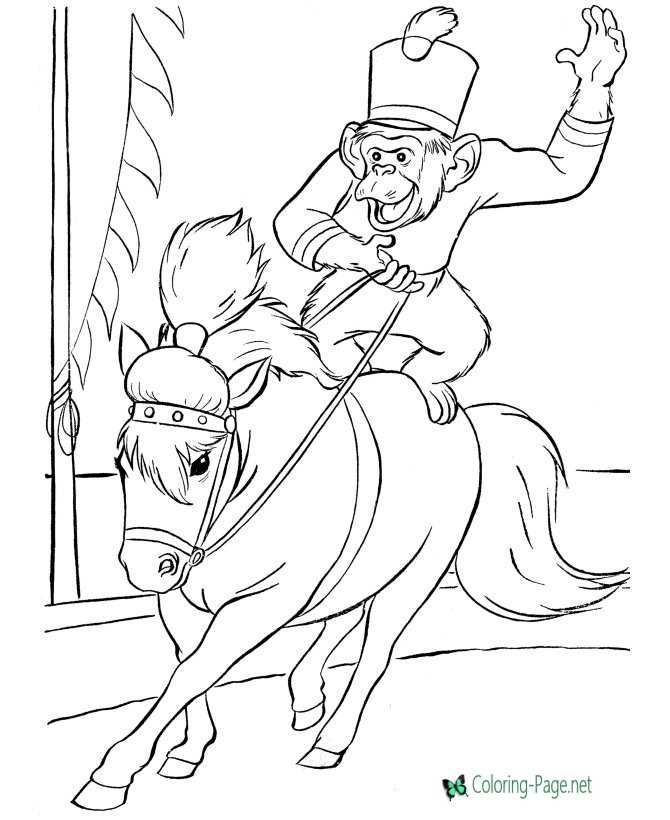 kids circus coloring page