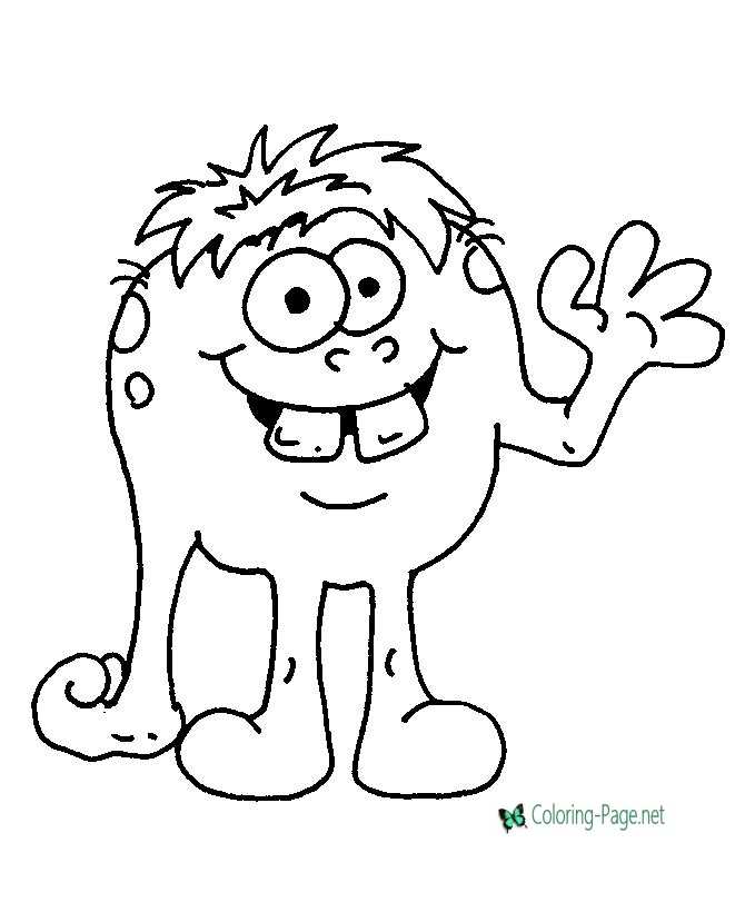 printable creatures coloring page