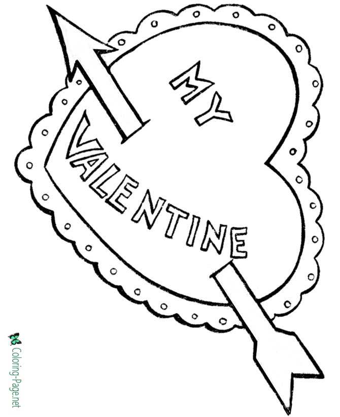 Valentines Cupid Coloring Pages