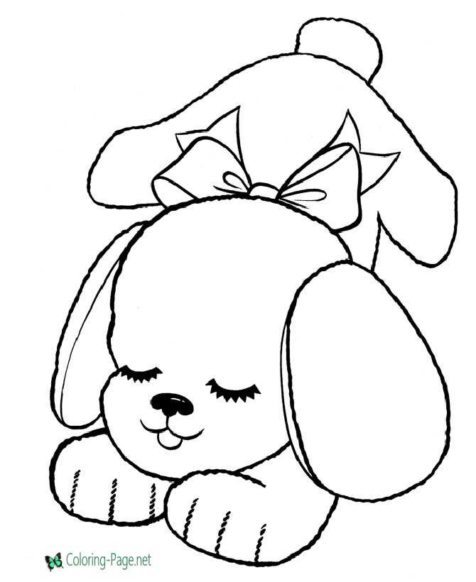 kids dog coloring page