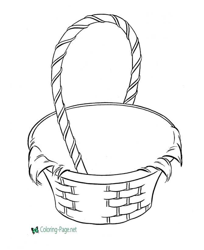 Print Easter Basket Coloring Page