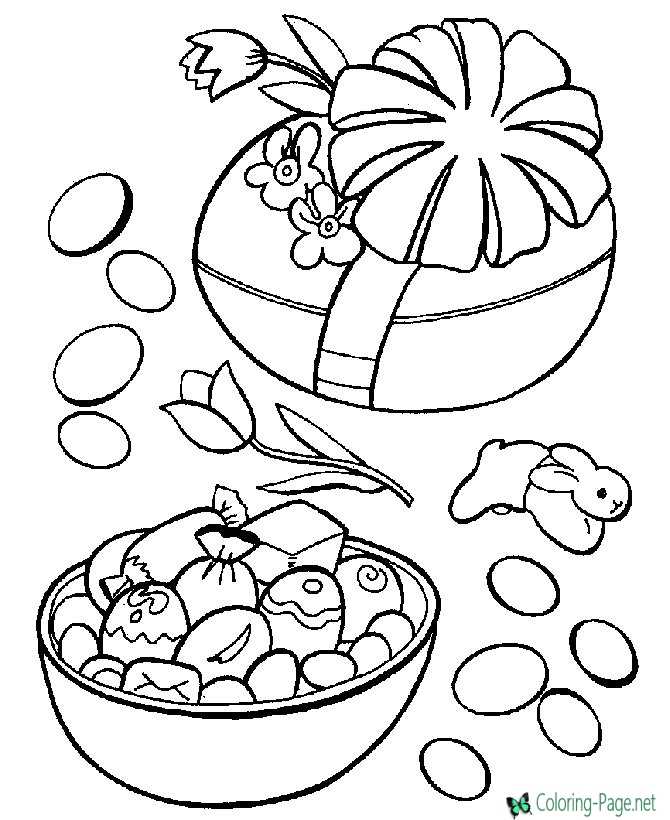 Easter Egg Candy Coloring Pages