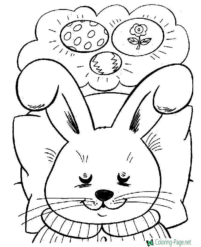 Easter Coloring Pages Bunny Dreams