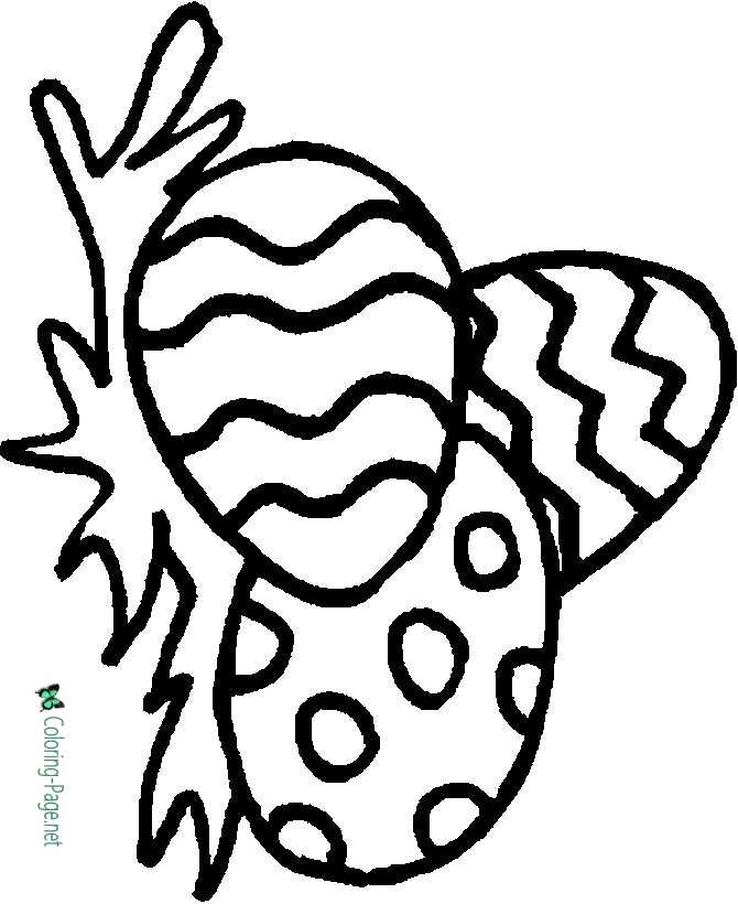 Preschool Easter Egg Coloring Page