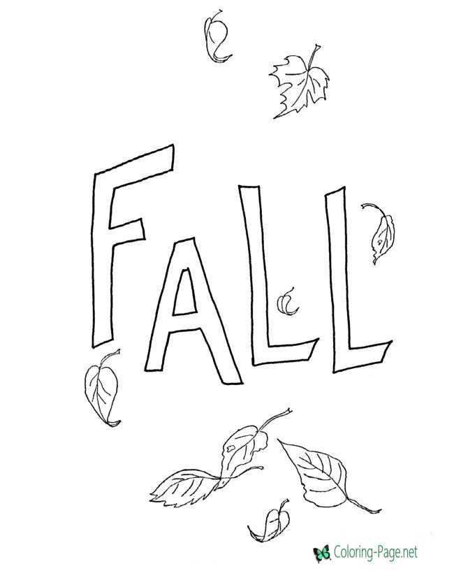 print fall coloring page