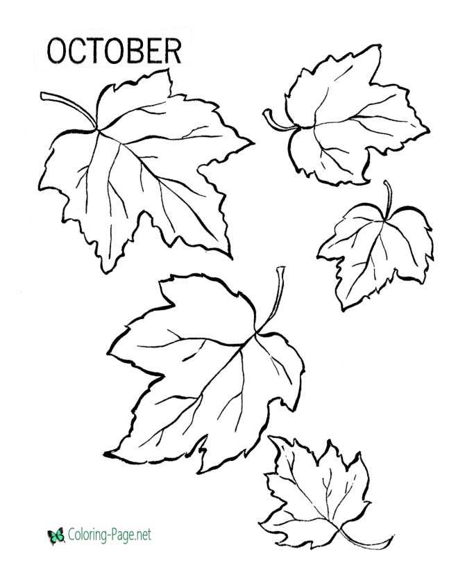 October Fall Coloring Pages