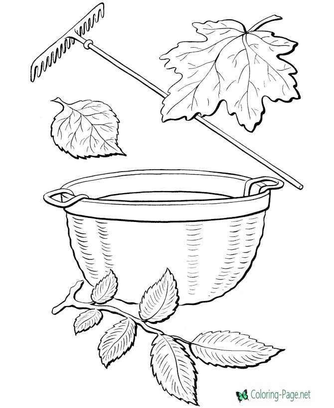 fall kids coloring page