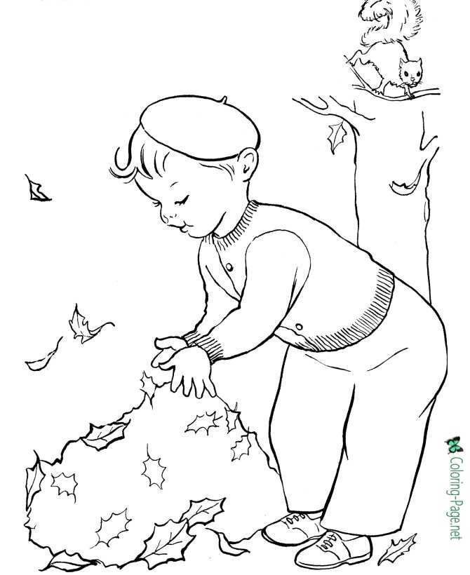 Fall Coloring Pages Leaf Page