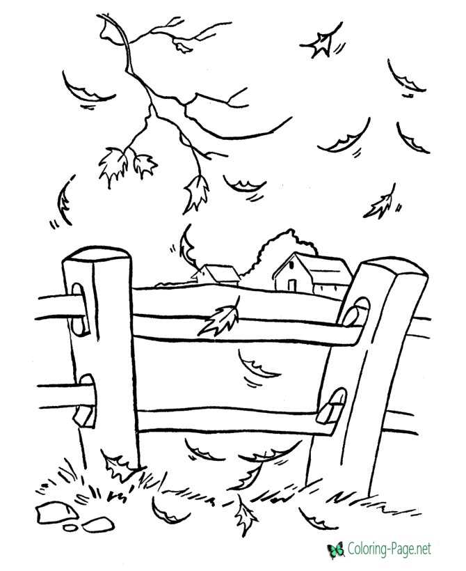 Fall Coloring Pages to Print and Color
