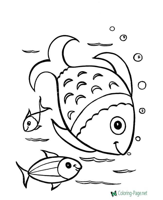 Underwater Fishing Coloring Pages