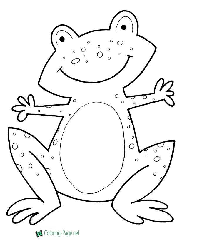 Frog Coloring Pages Print and Color