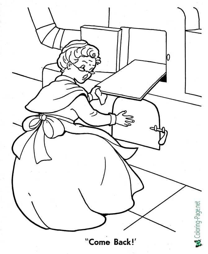 Out of the Oven Gingerbread Man coloring page