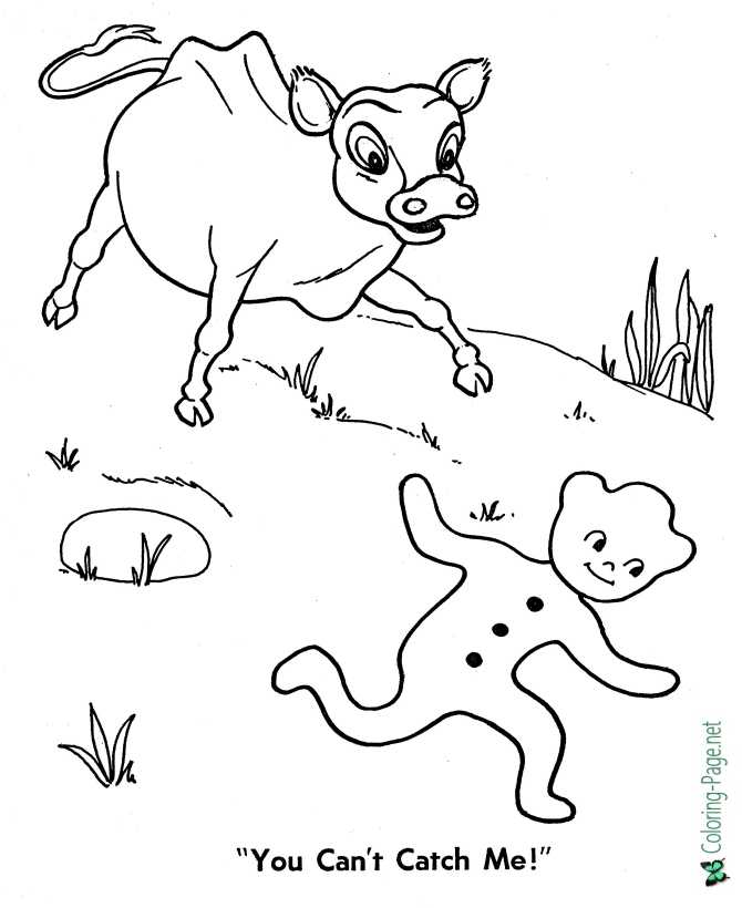 Gingerbread Man coloring page