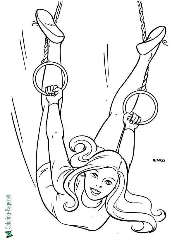 printable gymnastics coloring pages for girls